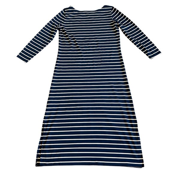 Vineyard Vines Sankaty Navy White Stripe Maxi Dress Stretch Size Small Women's - Picture 7 of 11